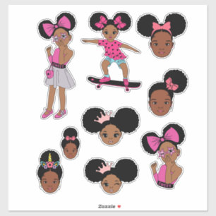 Black Girl Christmas Decal  Melanin Xmas Decals 