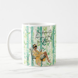 Black Girl Cosy Reading Coffee Mug