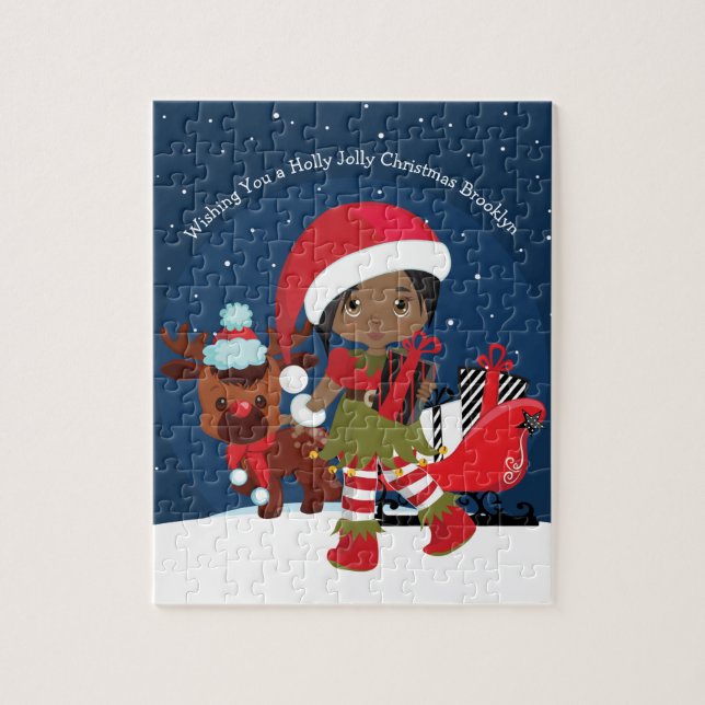 Black Girl Elf Jigsaw Puzzle (Vertical)