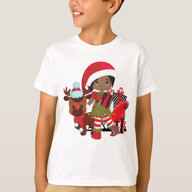 Black Girl Elf T-Shirt (Front)