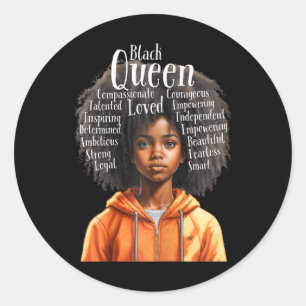 Black Girl Empowermentblack History Monthchildrens Classic Round Sticker