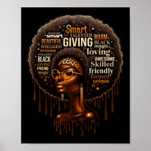 Black Girl I Am Black History Month Pride Melanin Poster