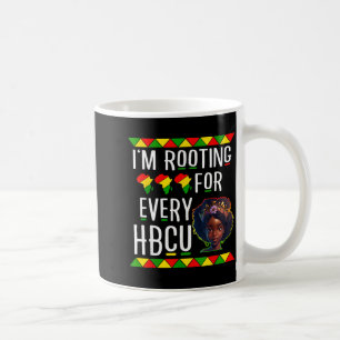Black girl juneteenth i'm rooting for every hbcu coffee mug