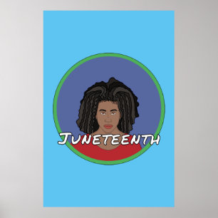Black Girl Juneteenth Poster