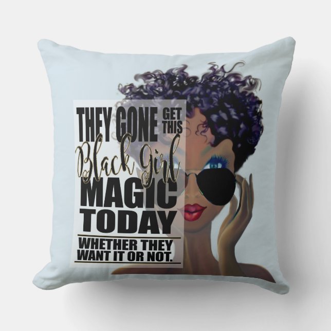 Black Girl Magic Affirmation Cushion (Front)