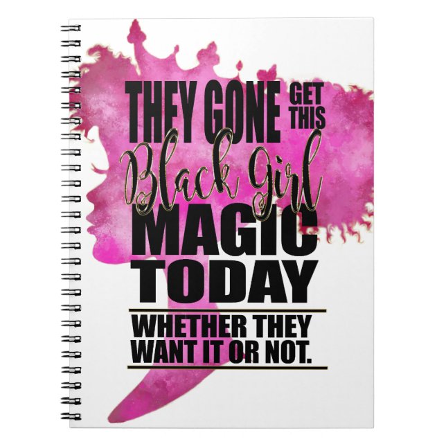 Black Girl Magic Affirmation Notebook (Front)