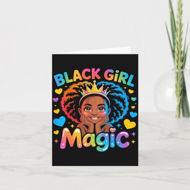 Black Girl Magic African Girl Hbcu  Card (Front)