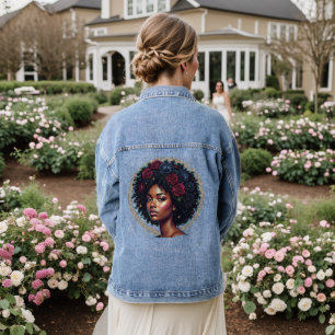 Black Girl Magic Afro Diva Denim Jacket