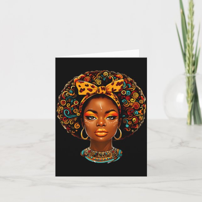 Black Girl Magic Afro Melanin Queen African Americ Card (Front)