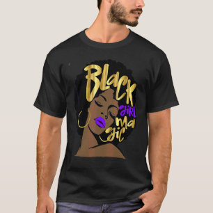 Black Girl Magic Afro Woman Purple Violet Diva Mel T-Shirt