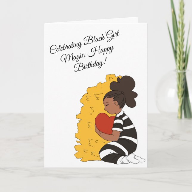 Black Girl Magic Birthday Card (Front)