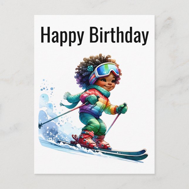 Black Girl Magic Birthday Sista Melanin Woman Holiday Postcard (Front)