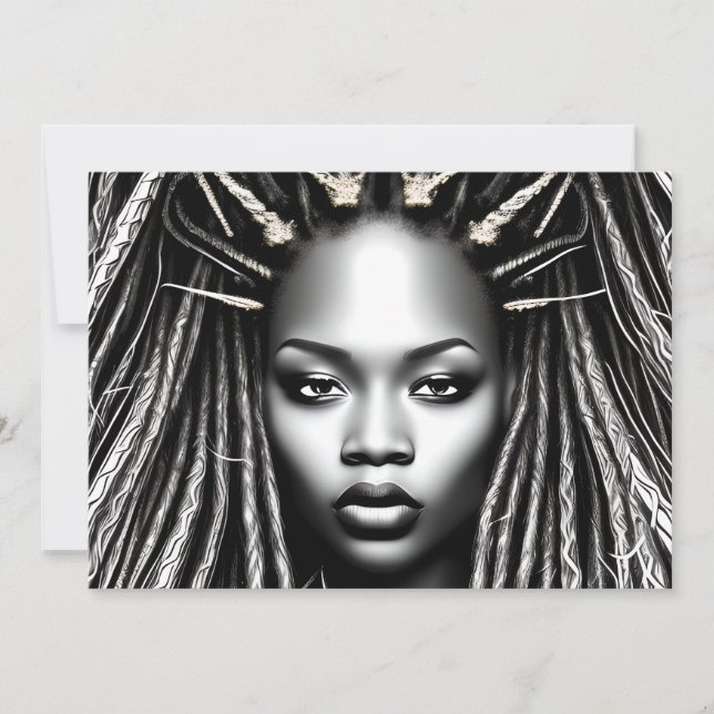 Black Girl Magic Birthday Sista Melanin Woman Invitation (Front)