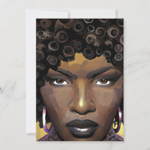 Black Girl Magic Birthday Sista Melanin Woman Invitation