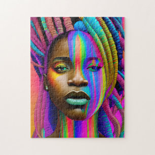 Black Girl Magic Birthday Sista Melanin Woman Jigsaw Puzzle