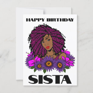 Black Girl Magic Birthday Sista Melanin Woman Post Postcard