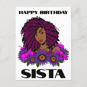 Black Girl Magic Birthday Sista Melanin Woman Post Postcard