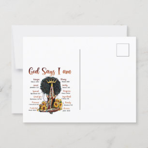 Black Girl Magic Birthday Sista Melanin Woman Postcard