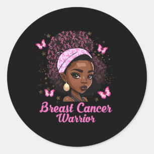 Black Girl Magic Breast Cancer Warrior Matching Fa Classic Round Sticker
