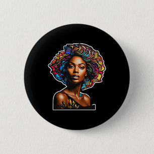 Black Girl Magic - Celebrating Strength And Beauty 6 Cm Round Badge