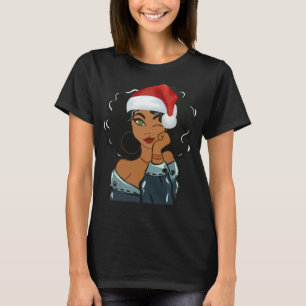 Black Girl Magic Christmas African American Pajama T-Shirt