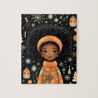Black Girl Magic Christmas Puzzle for Kids