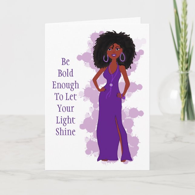 Black Girl Magic Greeting Card (Front)
