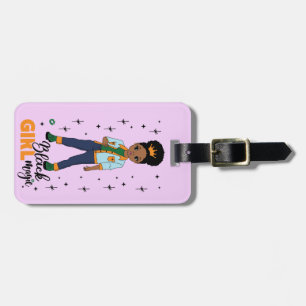 Black Girl Magic Luggage Tag, Personalise Tag