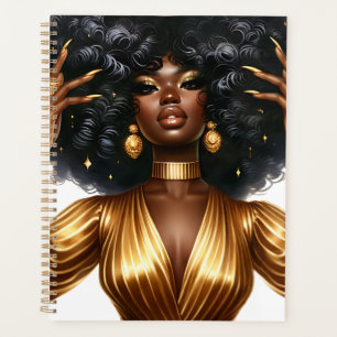 Black girl magic melanin brown skin girls sista qu planner