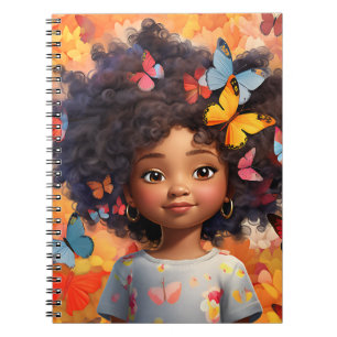 Black girl magic melanin princess brown skin girls notebook