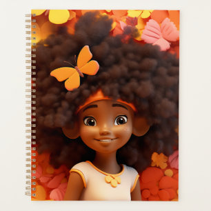 Black girl magic melanin princess brown skin girls planner