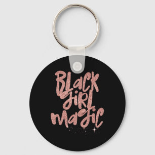 Black Girl Magic Pink Stars Afro Black Queen Melan Key Ring