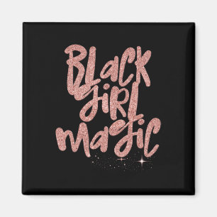 Black Girl Magic Pink Stars Afro Black Queen Melan Magnet