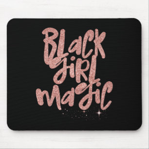 Black Girl Magic Pink Stars Afro Black Queen Melan Mouse Pad