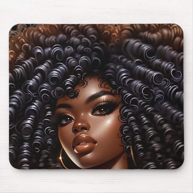 Black girl magic queen melanin woman sista queens  mouse pad (Front)