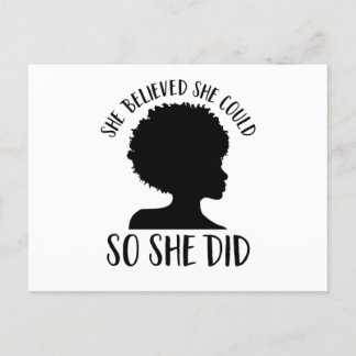 Black Girl Magic She Believed She Could So She Did Postcard