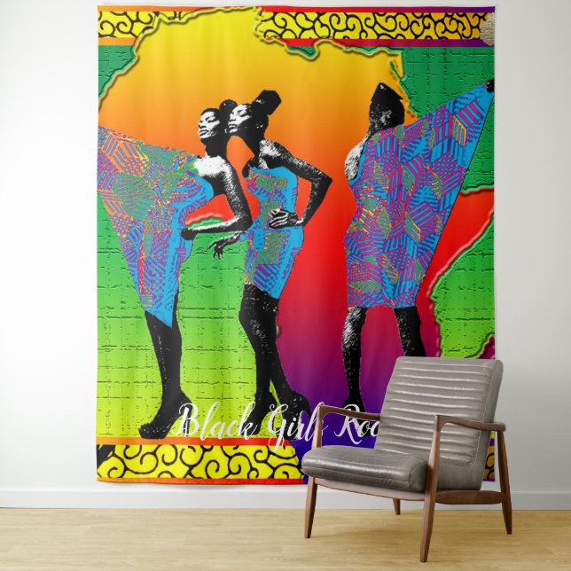 Black girl magic tapestry (In Situ)