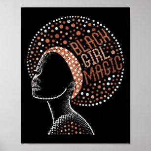 Black Girl Melanin Afro History Month Women Girls Poster