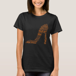 Black Girl Melanin High Heel Proud African America T-Shirt