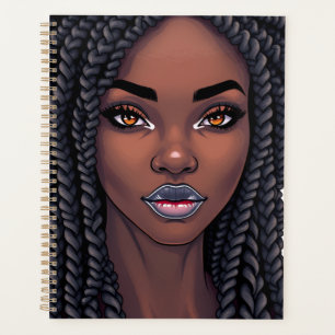 Black girl melanin sista african africa princess planner