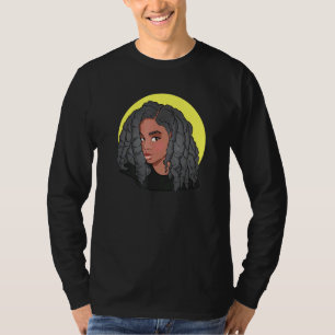 Black Girl Natural Hair Free Form Locs In Sunshine T-Shirt