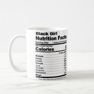 Black Girl Nutritional Facts Black Girl Nutrition  Coffee Mug
