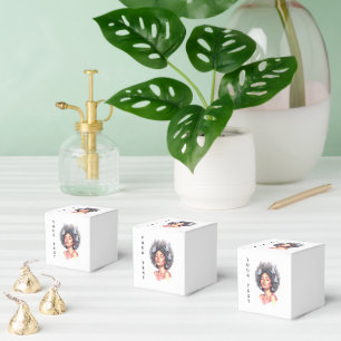 Black Girl Pastel Minimalistic Butterfly Custom Favour Box