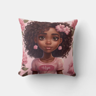 Black Girl Pillow Personalised