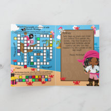 Black Girl Pirate Secret Message Happy Birthday