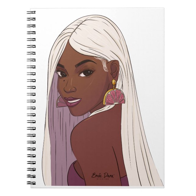 Black girl self care Spiral Photo Notebook (Front)