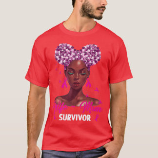 Black Girl Woman Wife Mom Survivor Breast Cancer A T-Shirt