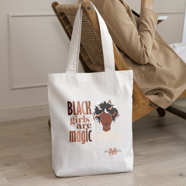 Black Girls Are Magic Monogram  Tote Bag (Creator Uploaded)