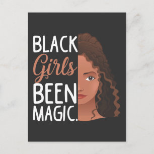 Black Girls Been Magic African Girl Afro women Postcard