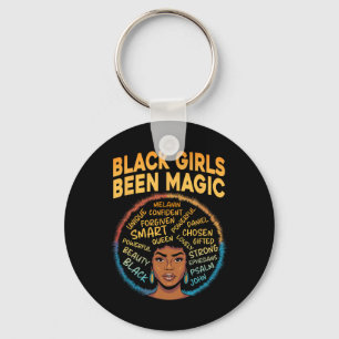 Black Girls Been Magic Black History Melanin Afric Key Ring